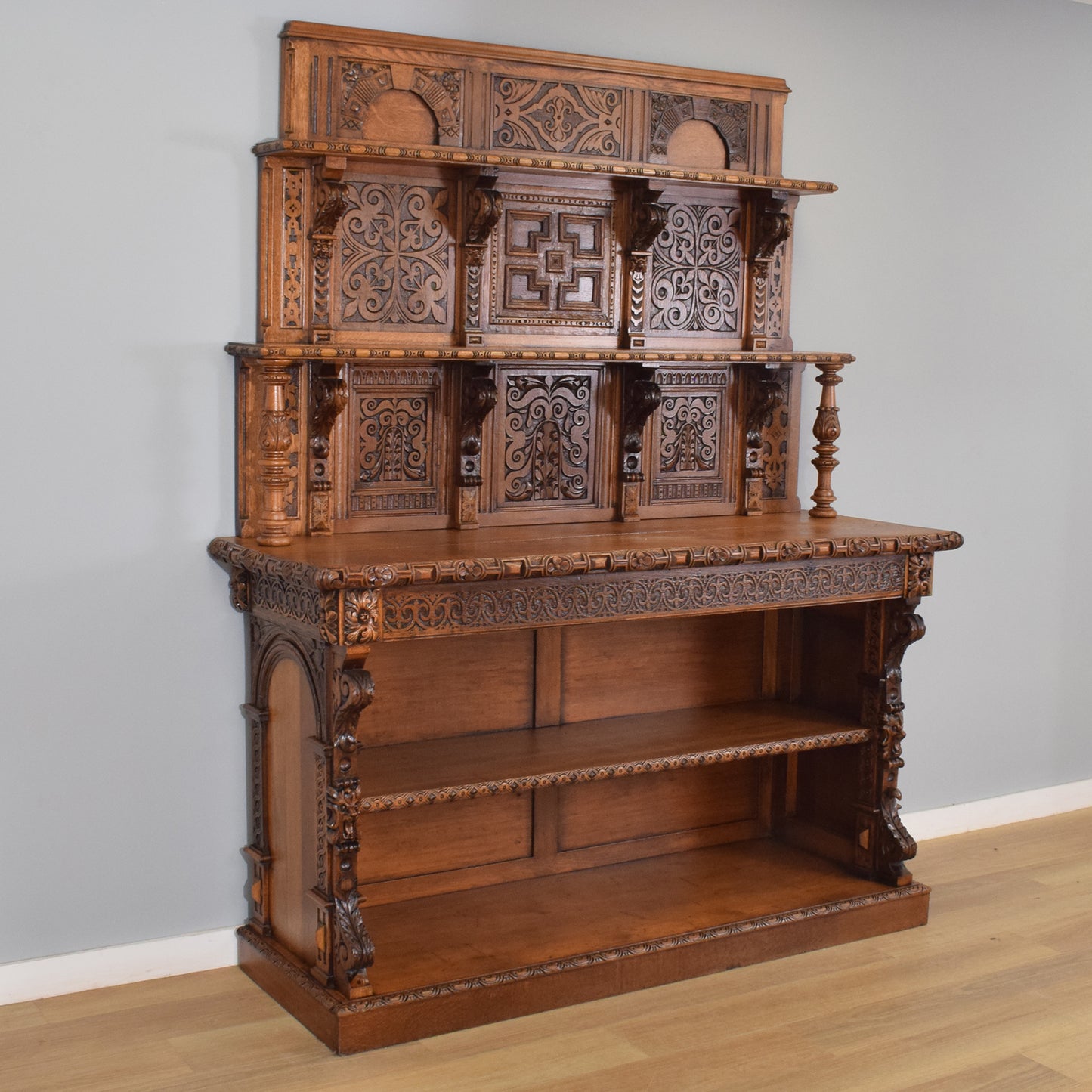 Large Carved Oak Dresser
