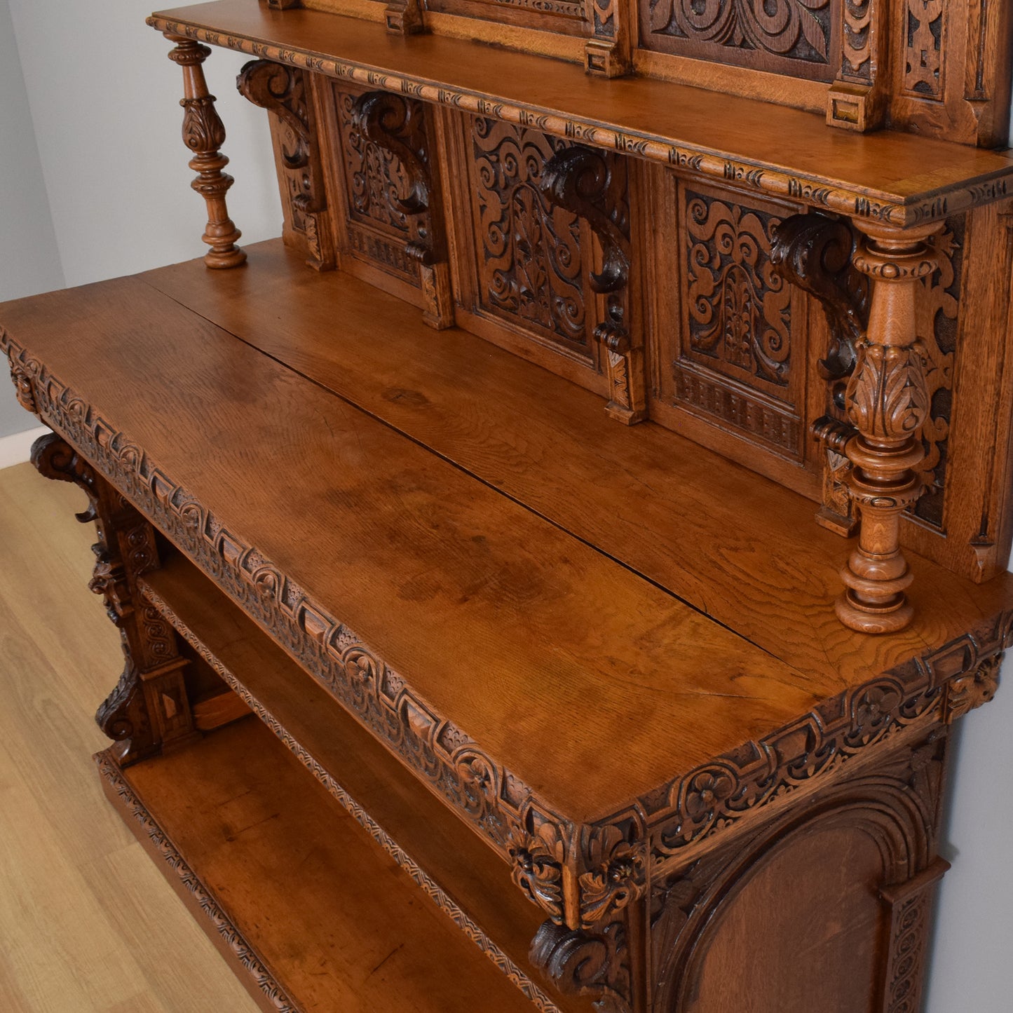 Large Carved Oak Dresser