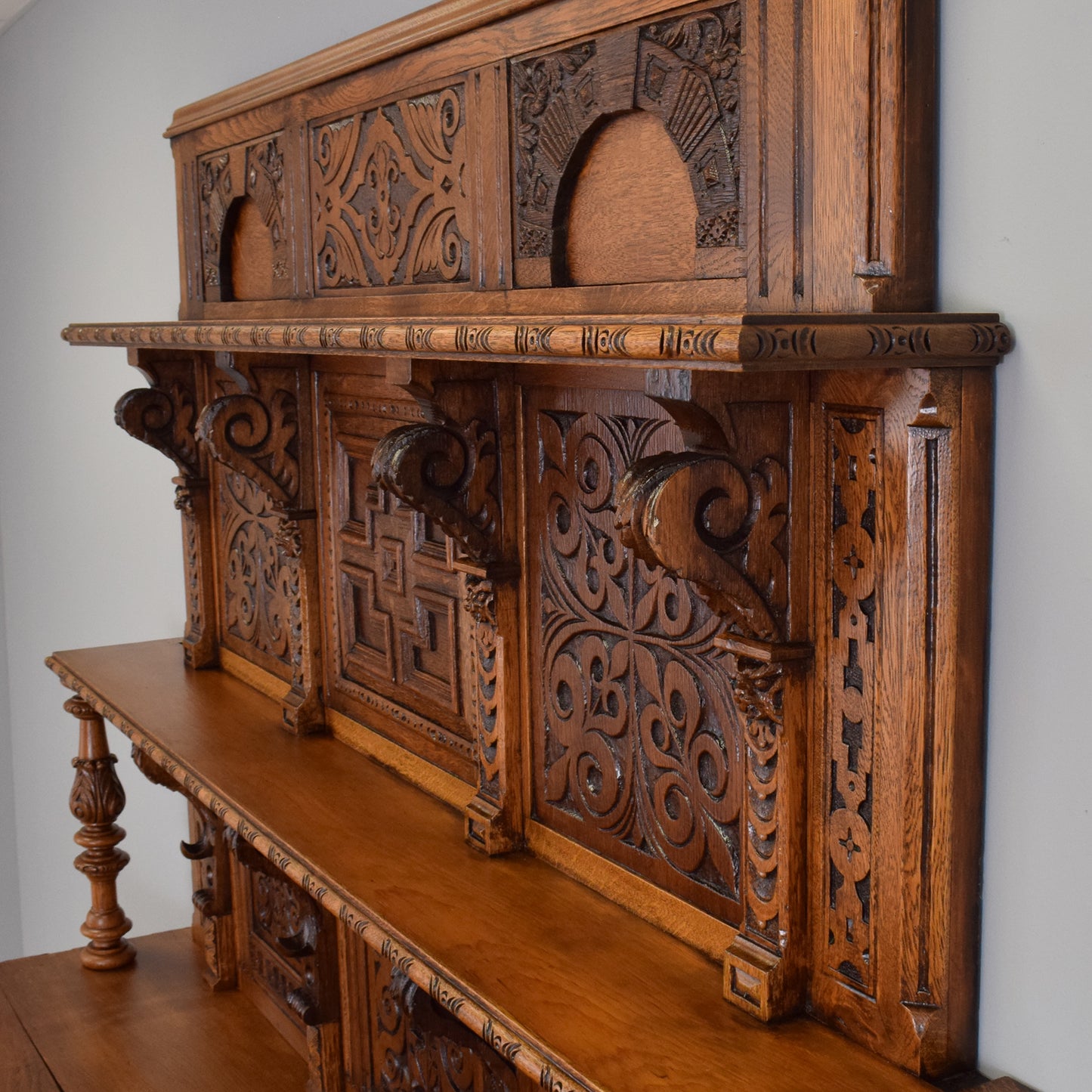 Large Carved Oak Dresser