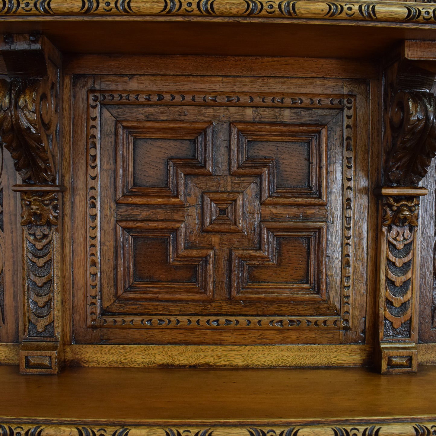 Large Carved Oak Dresser