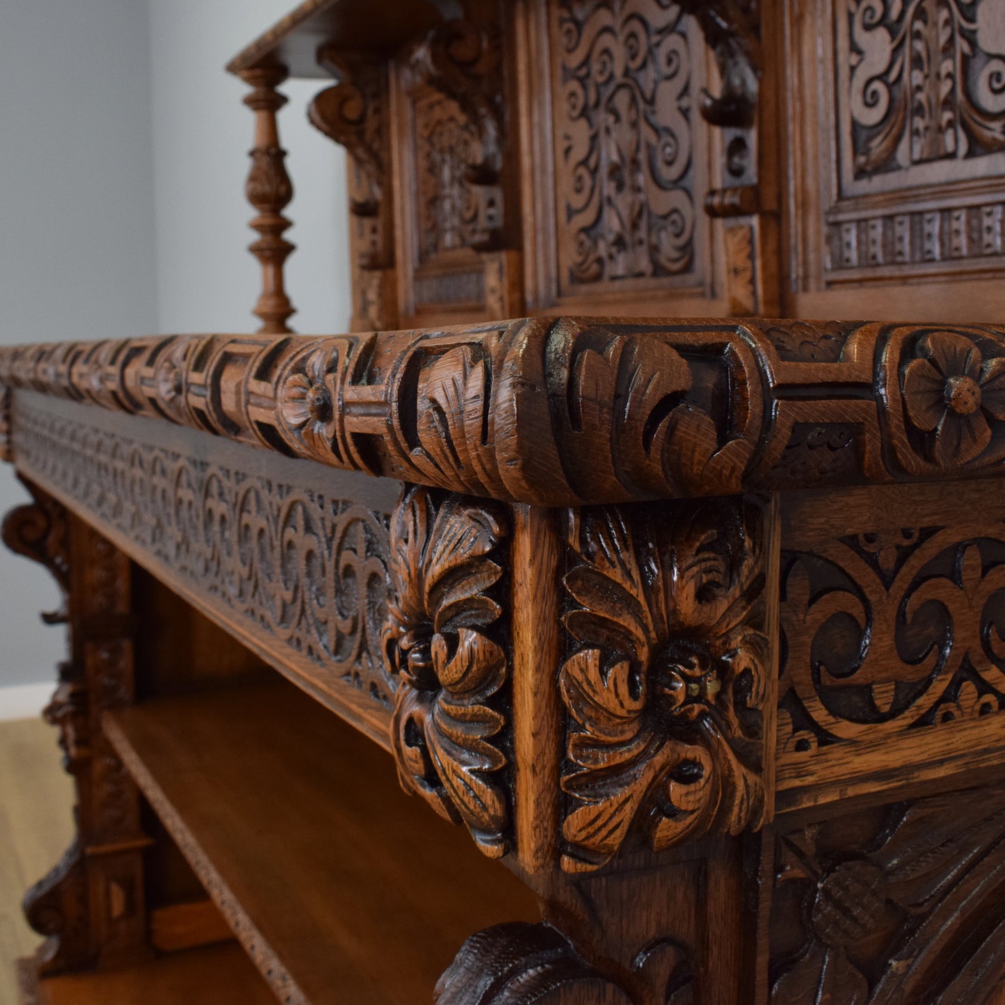 Large Carved Oak Dresser