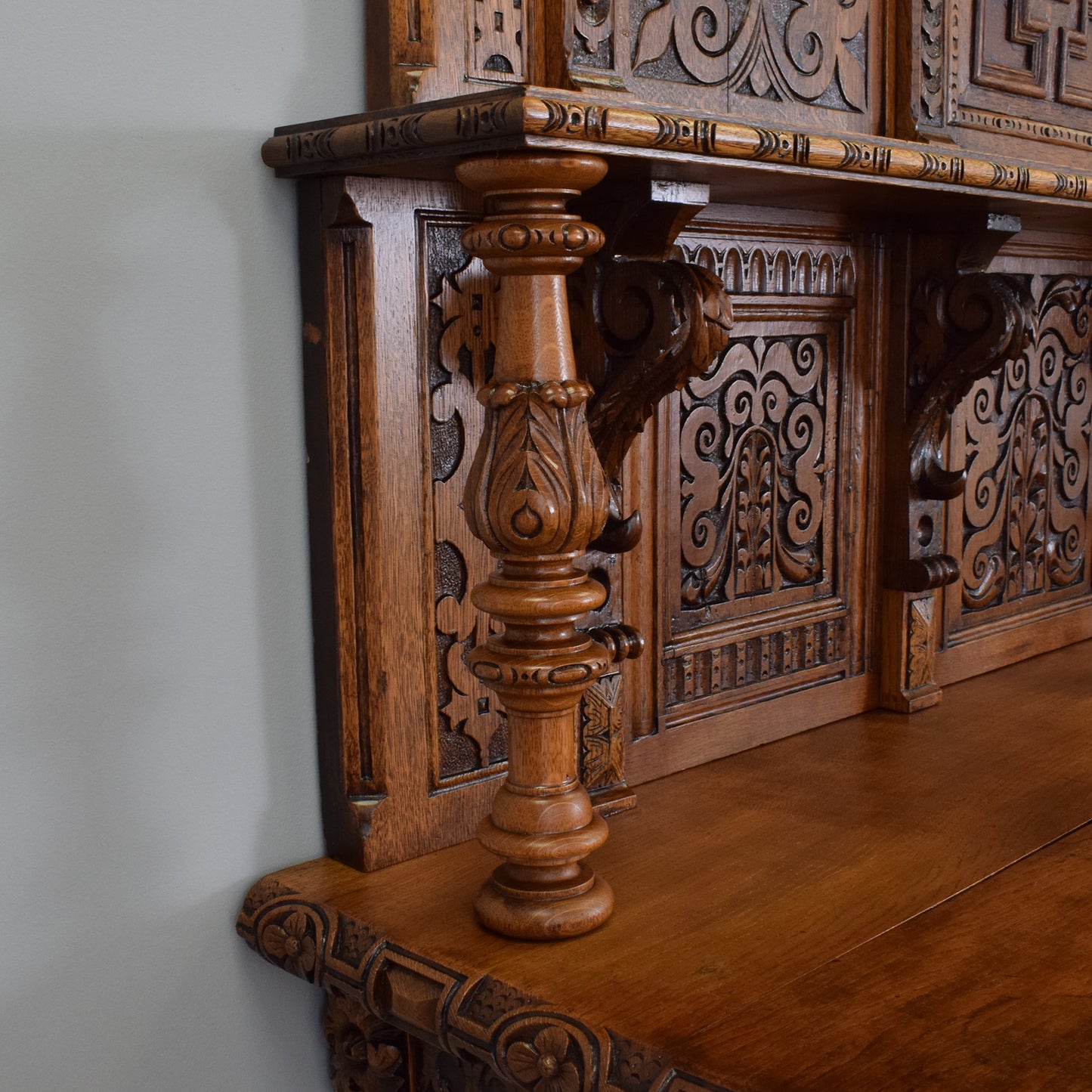 Large Carved Oak Dresser