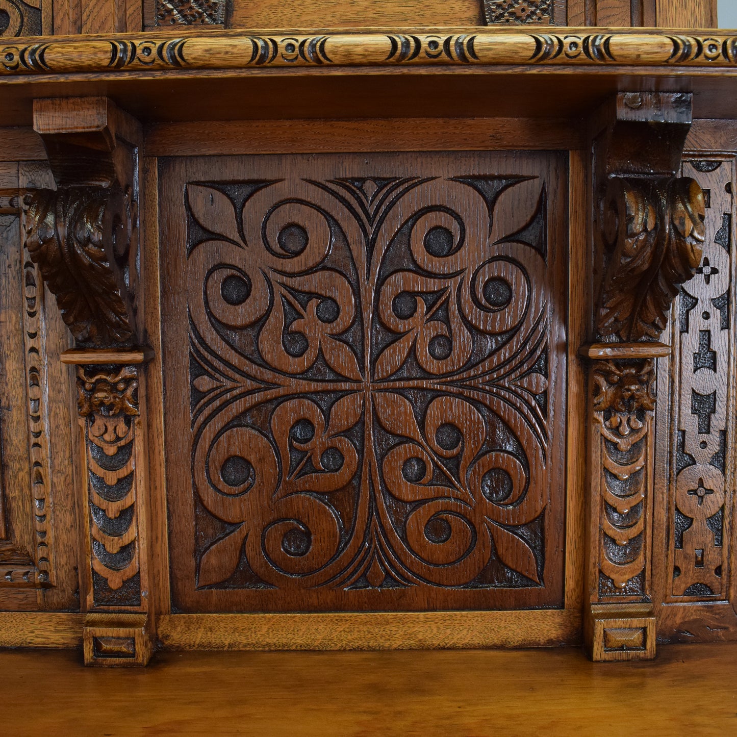 Large Carved Oak Dresser