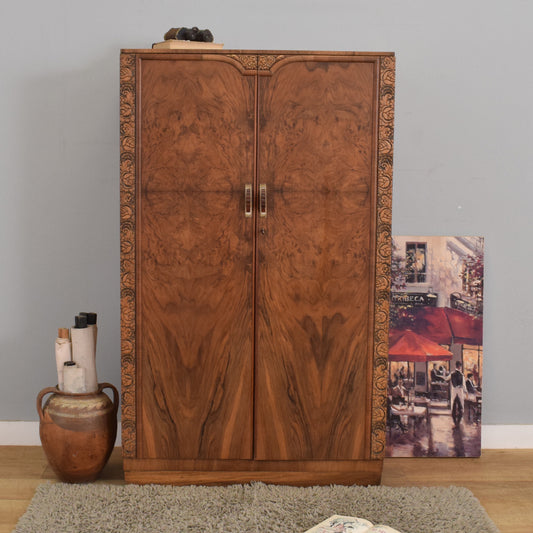 Small Mahogany Veneered Wardrobe