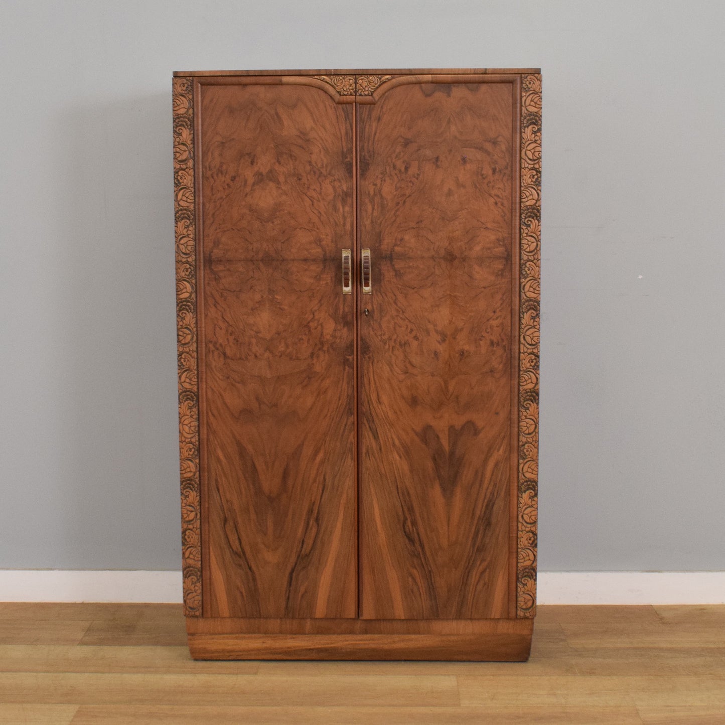 Small Mahogany Veneered Wardrobe