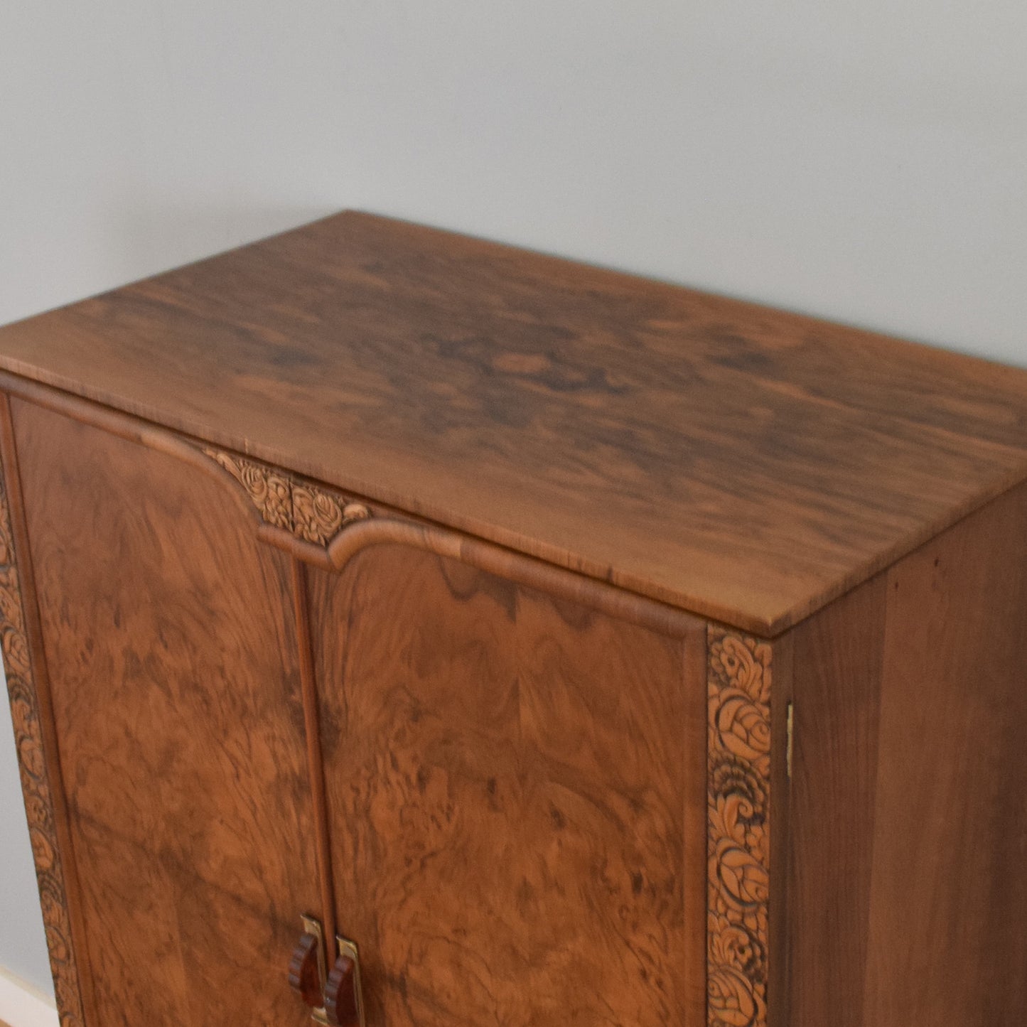 Small Mahogany Veneered Wardrobe