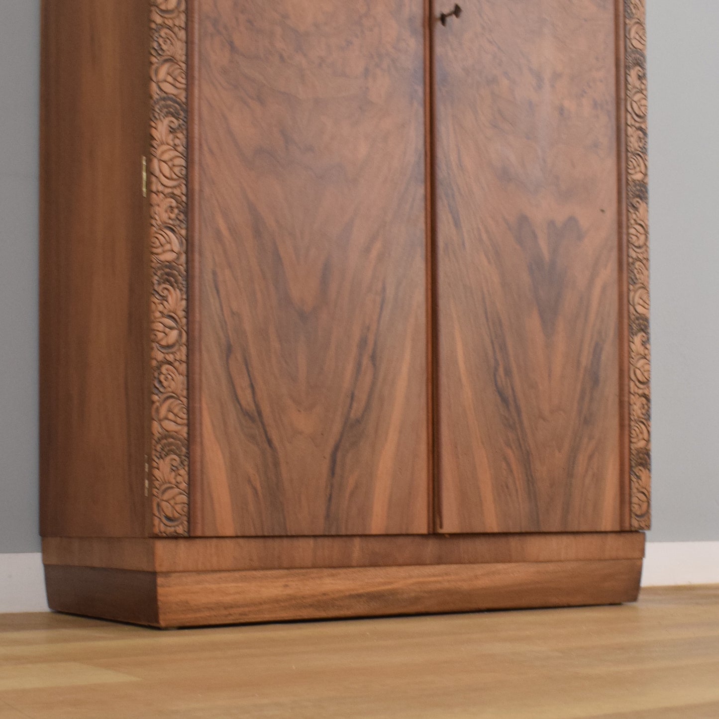 Small Mahogany Veneered Wardrobe