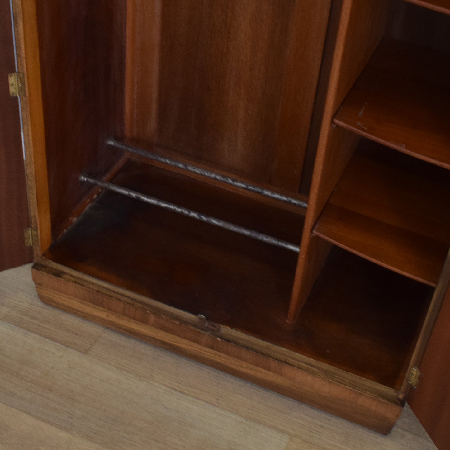 Small Mahogany Veneered Wardrobe