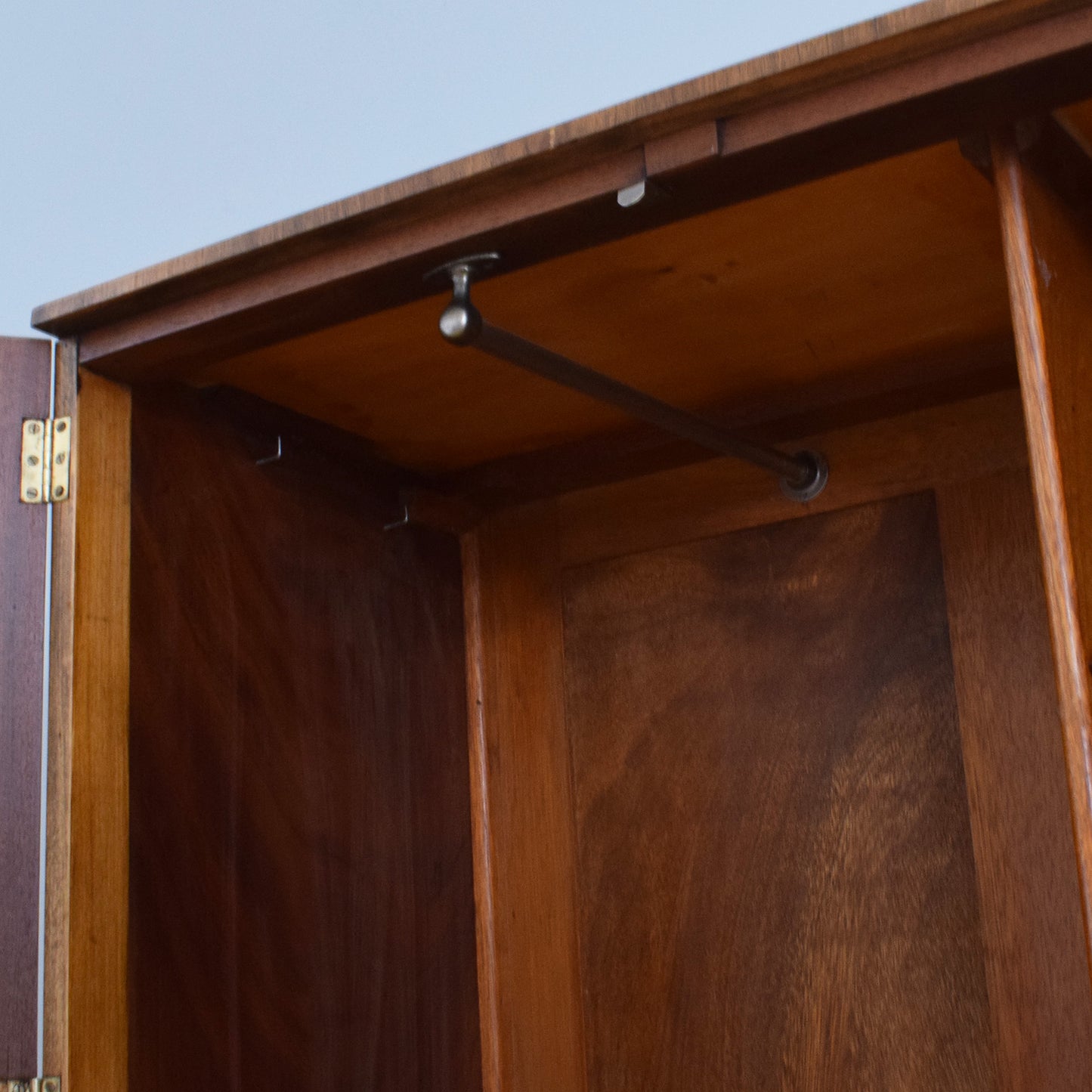 Small Mahogany Veneered Wardrobe