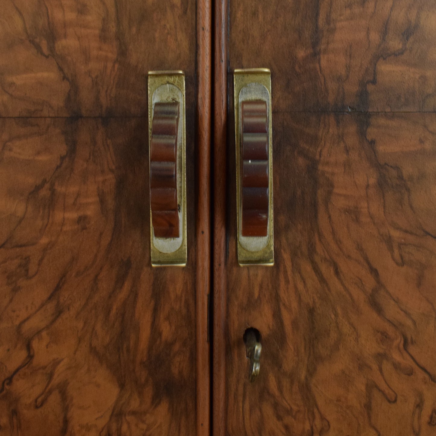 Small Mahogany Veneered Wardrobe