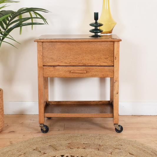 Restored Oak Sewing Box