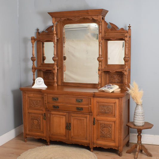 Large Carved Oak Dresser