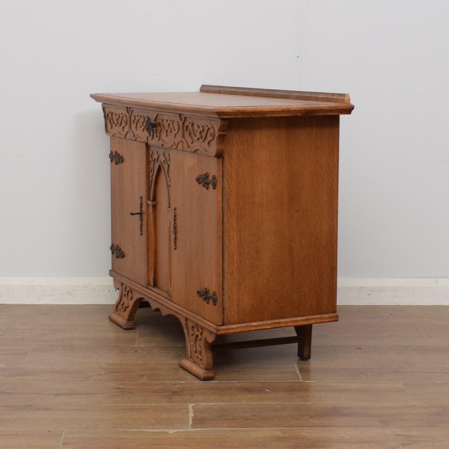 Oak Gothic Style Sideboard