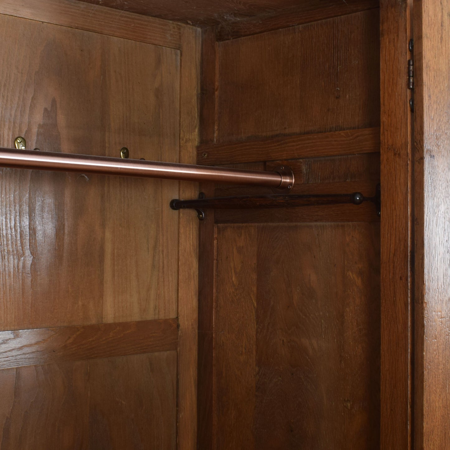 Vintage Oak Linenfold Double Wardrobe