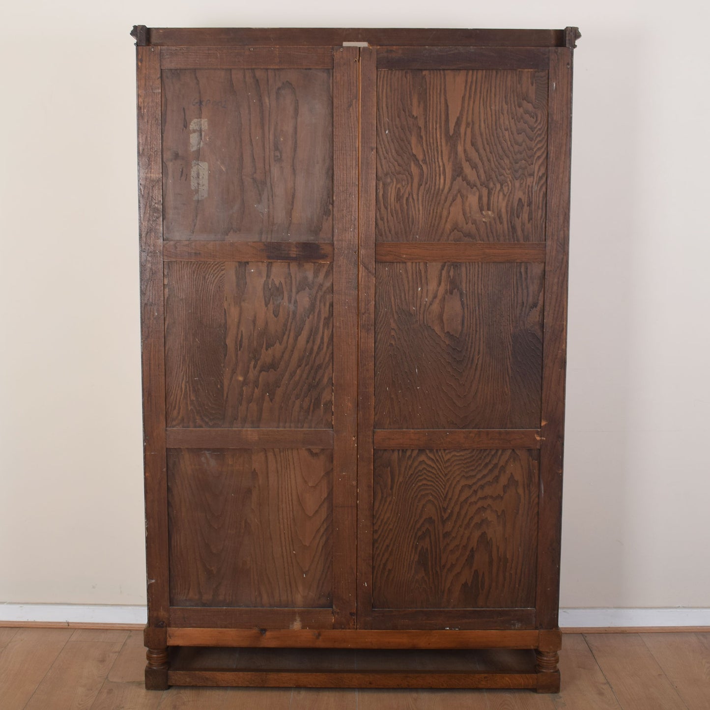 Vintage Oak Linenfold Double Wardrobe