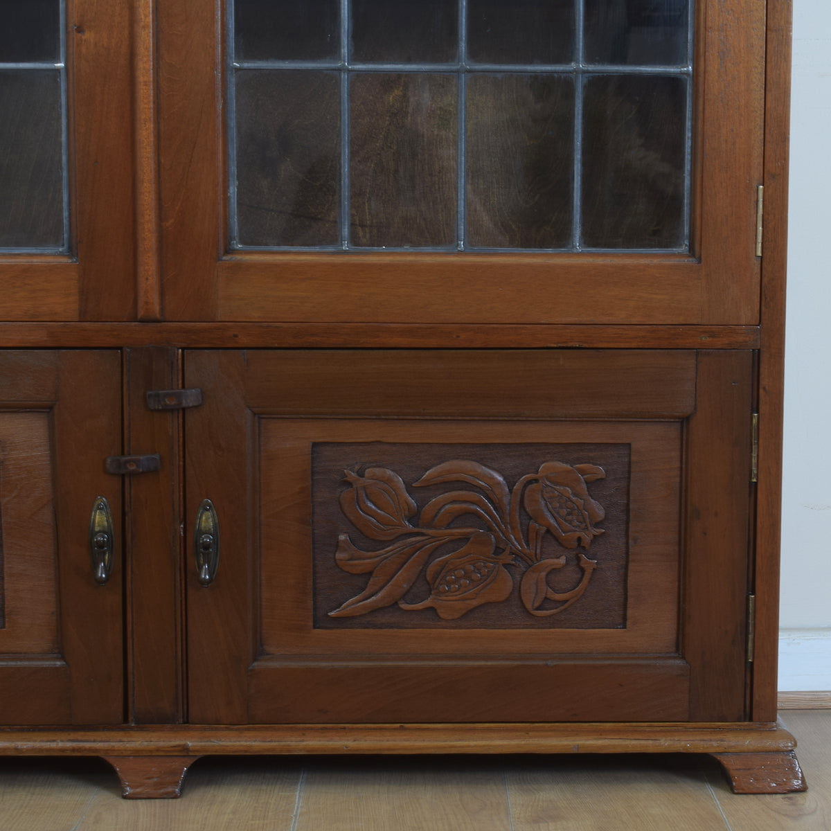 Tall Glazed Mahogany Display Unit.
