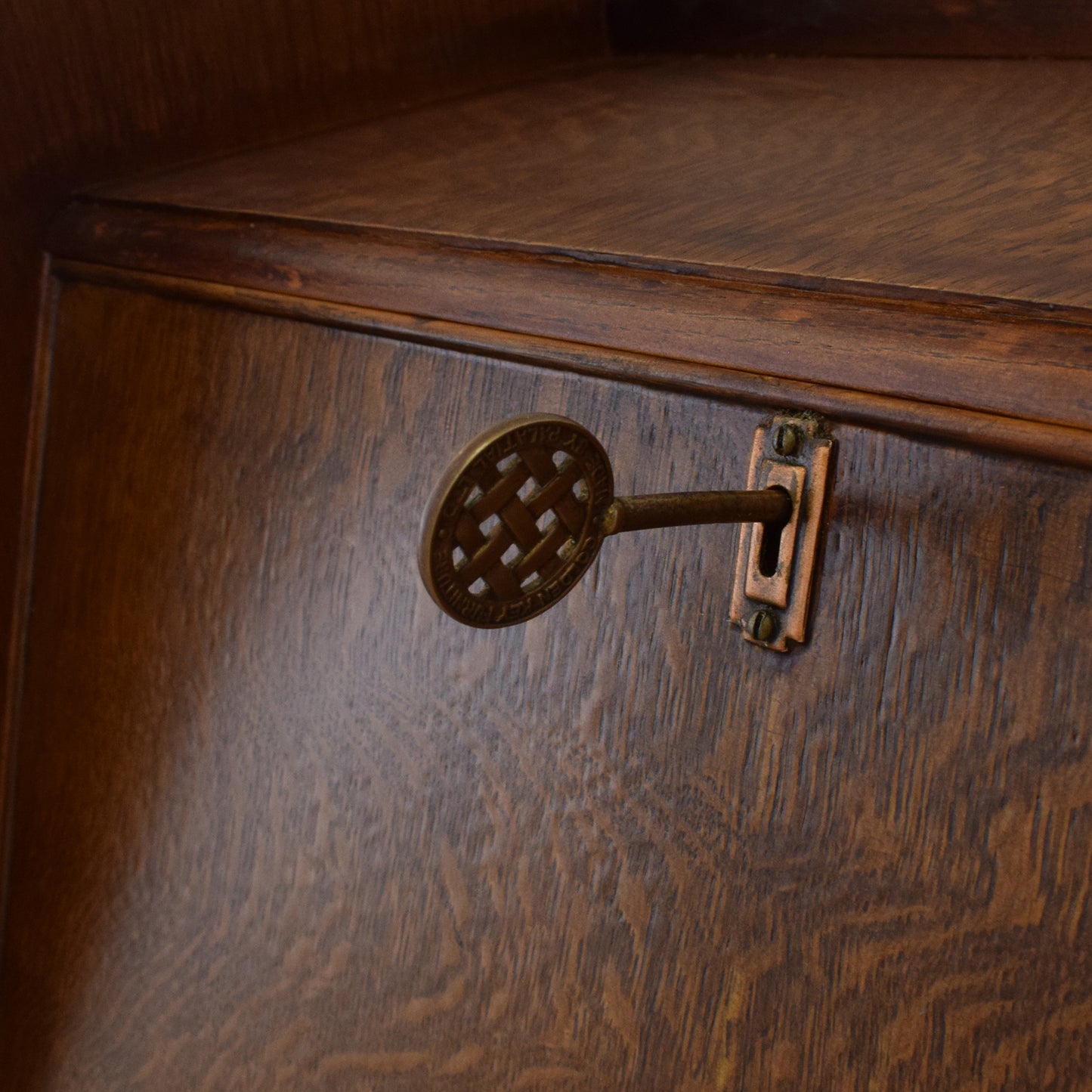 Side-by-Side Oak Bureau Bookcase