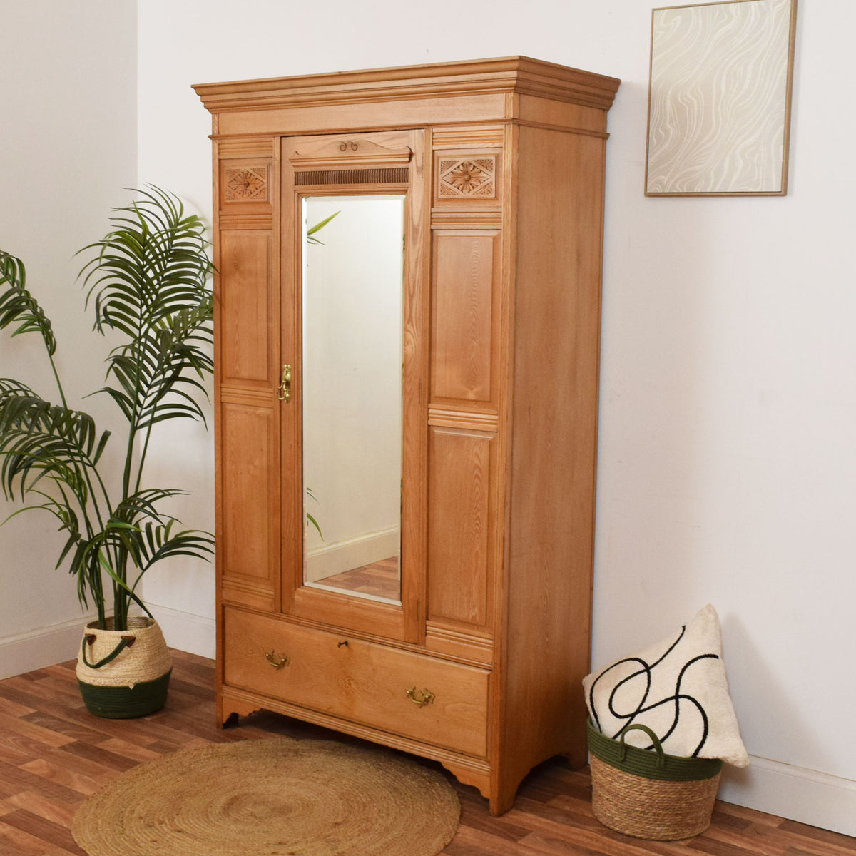 Carved Oak Hallrobe