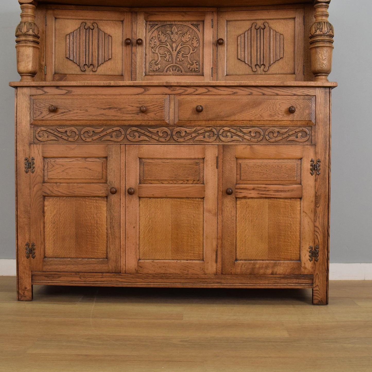 Carved Oak Court Cabinet