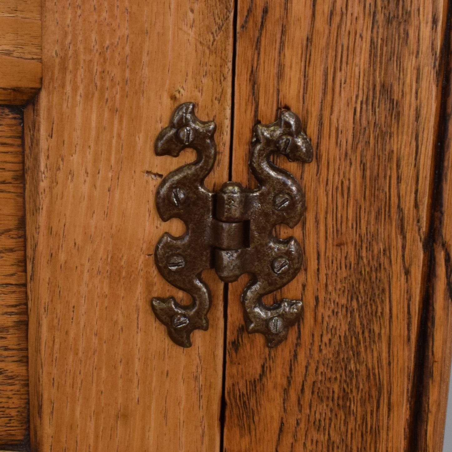 Carved Oak Court Cabinet