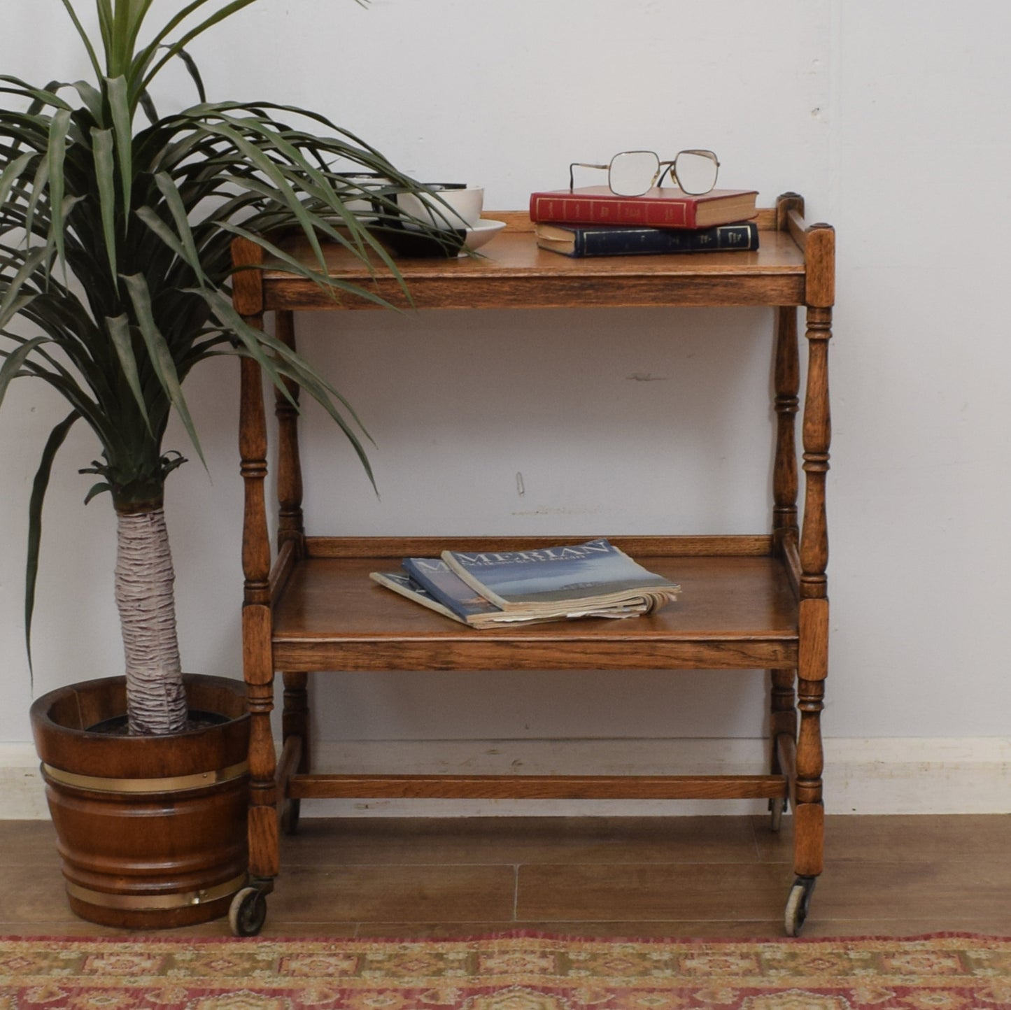 Oak Tea Trolley