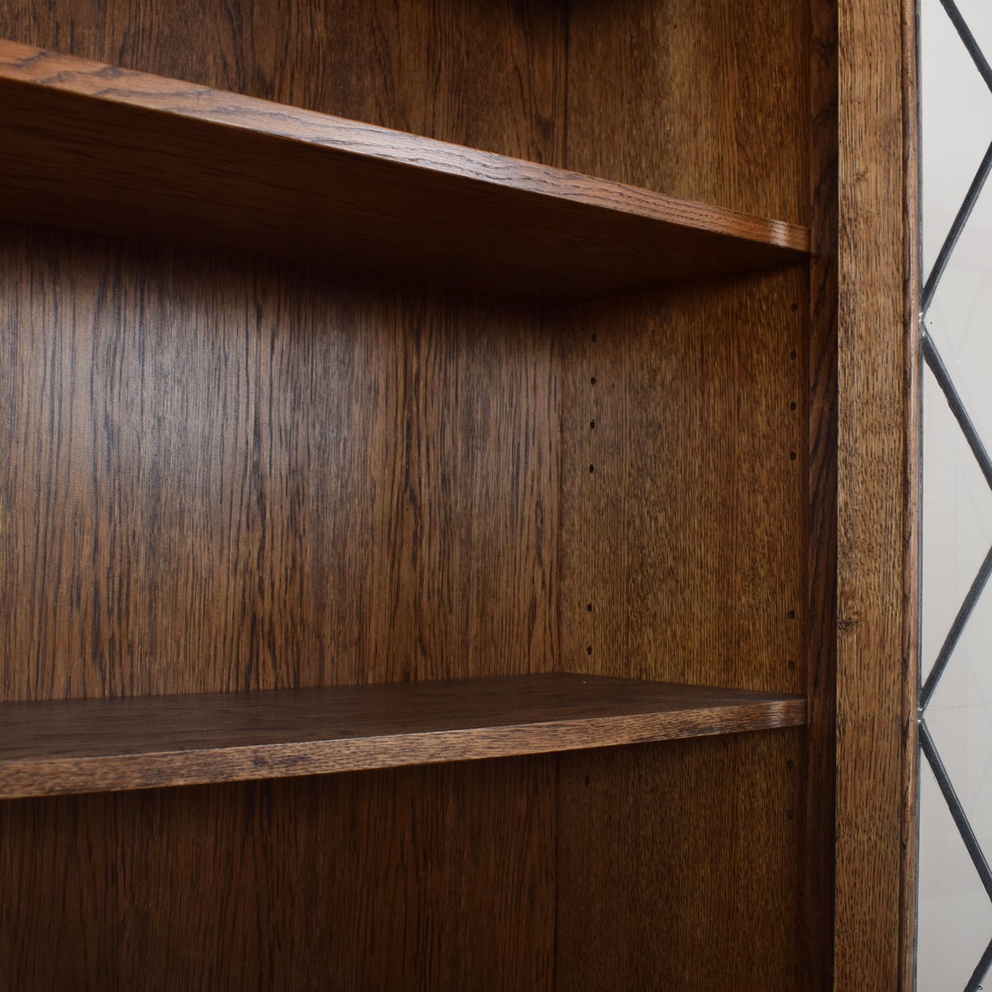 Oak Linenfold Glazed Bookcase