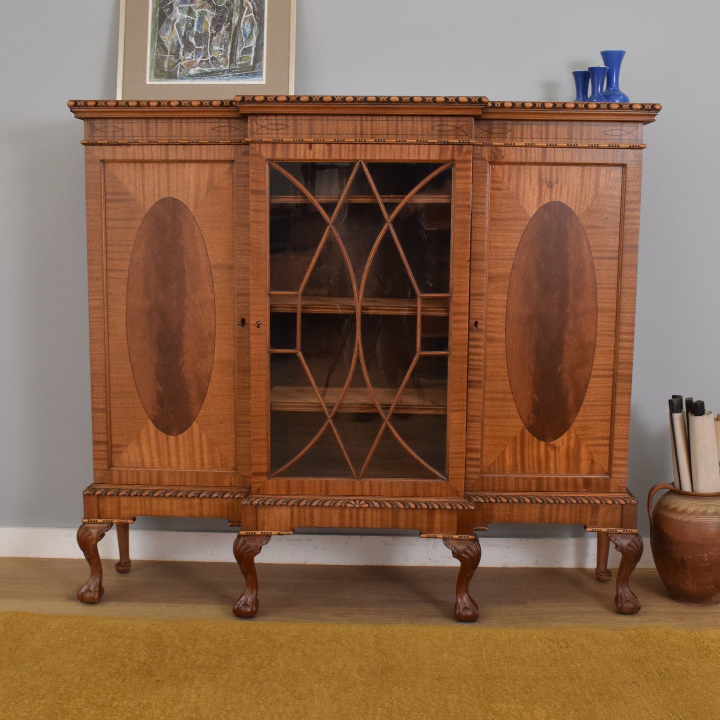 Glazed Mahogany Display Bookcase