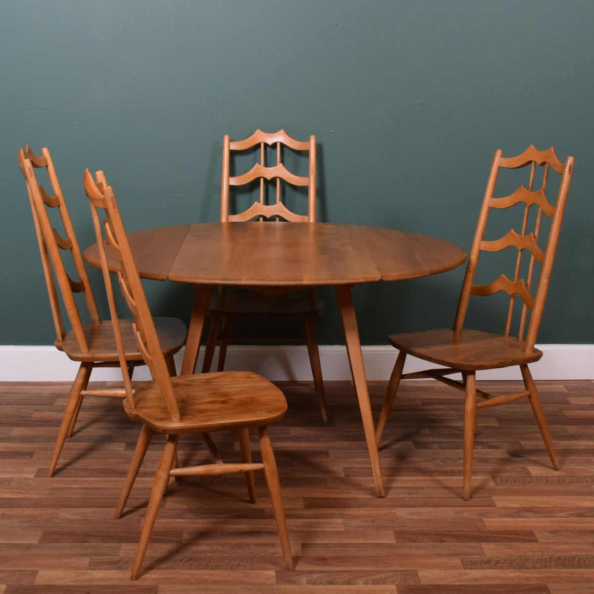 Ercol Drop Leaf Table and Four Chairs