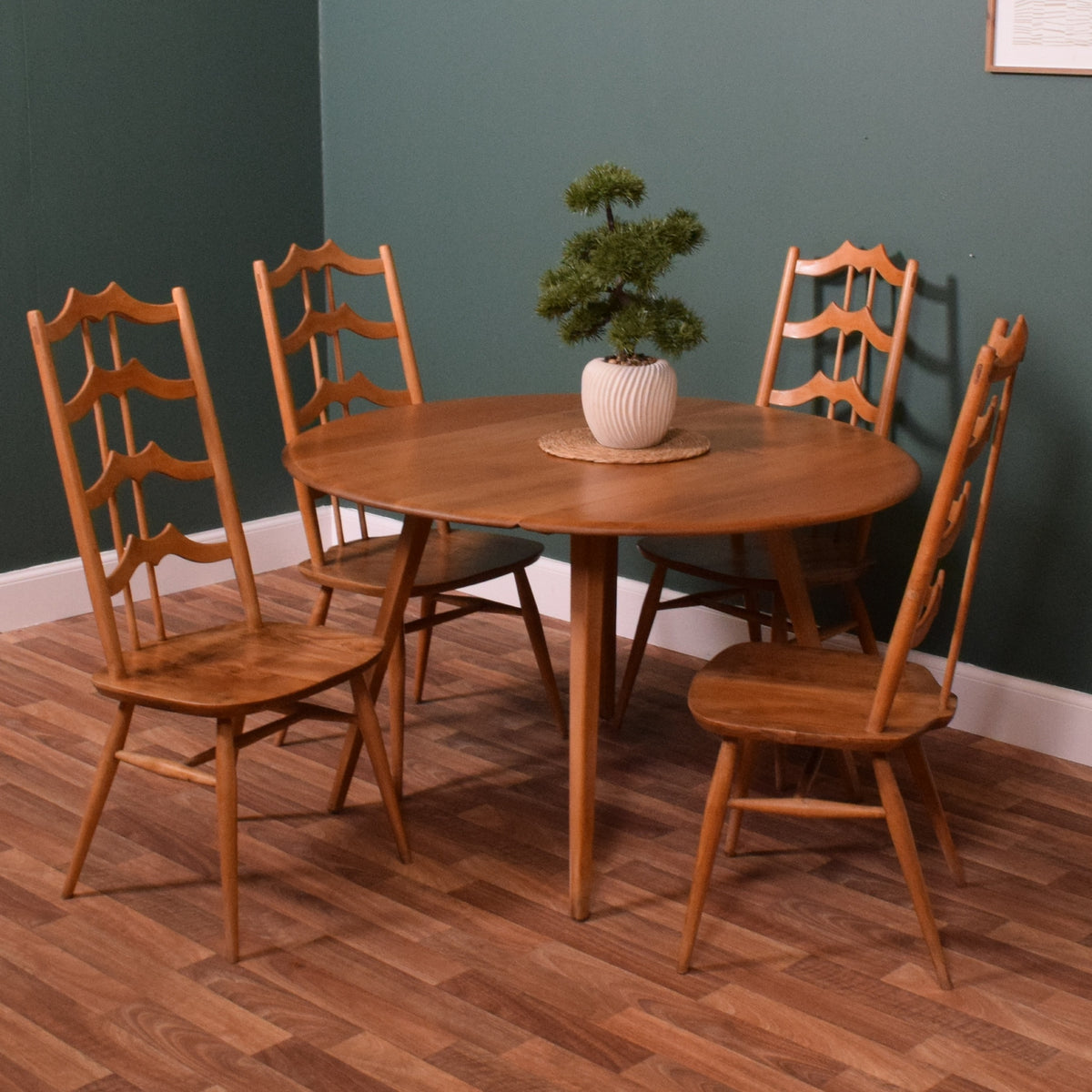 Ercol Drop Leaf Table and Four Chairs