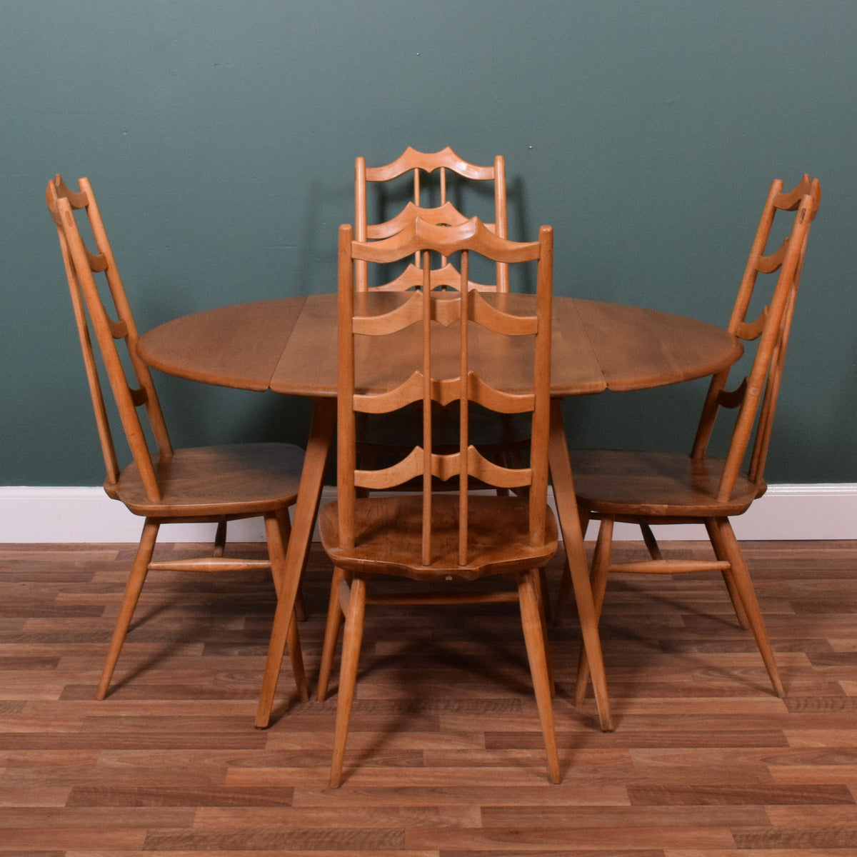 Ercol Drop Leaf Table and Four Chairs