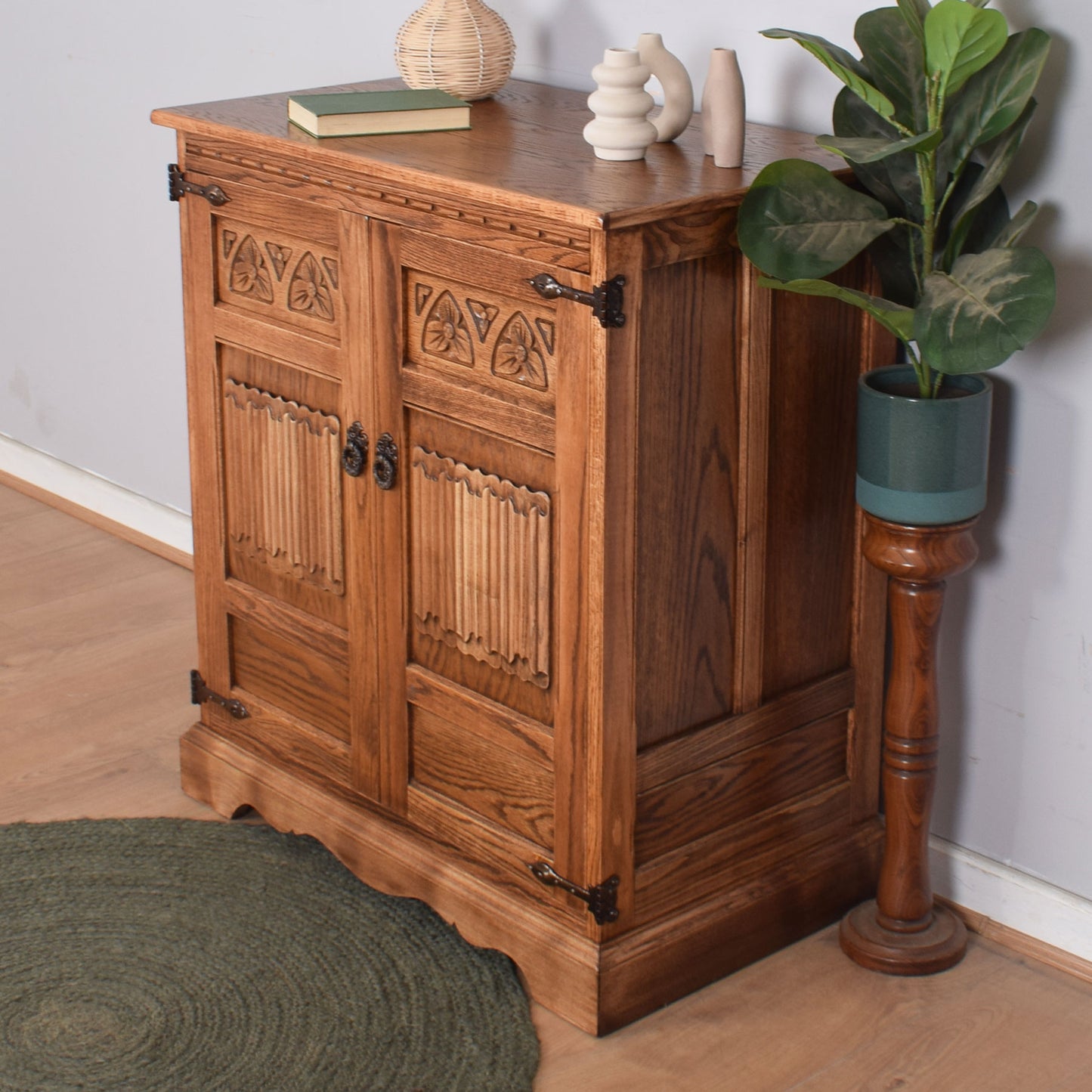 Old Charm Oak Cabinet