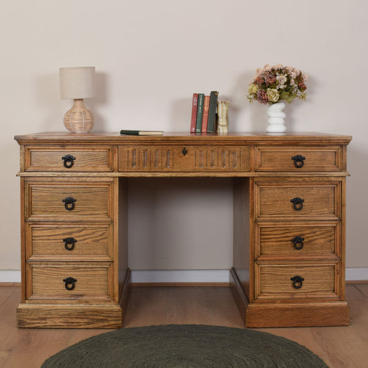Jaycee Leather-Top Writing Desk