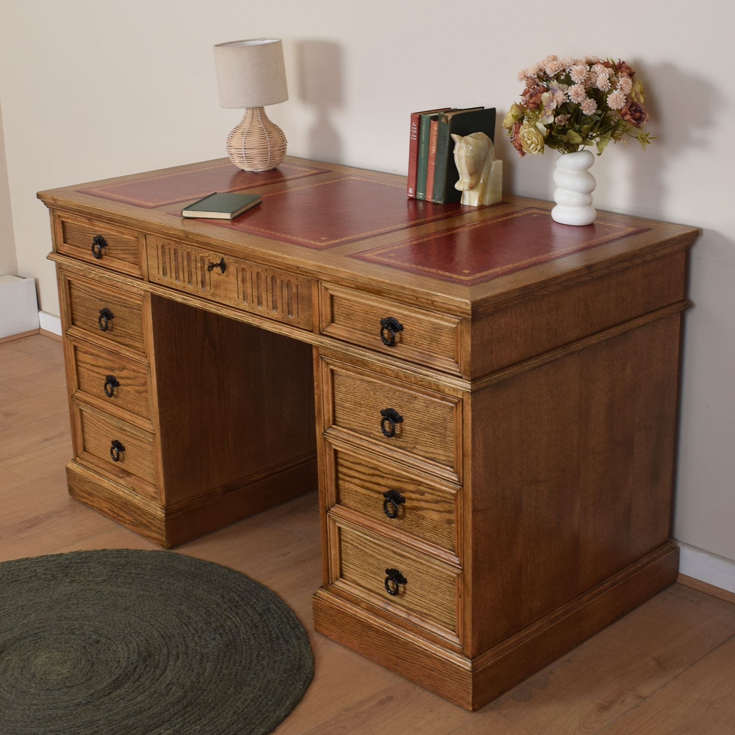 Jaycee Leather-Top Writing Desk