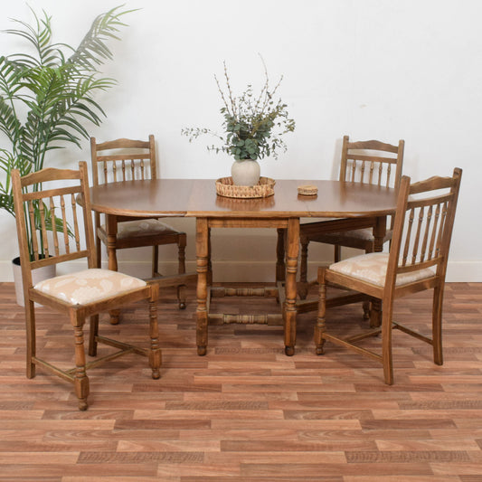Drop Leaf Table and Four Chairs