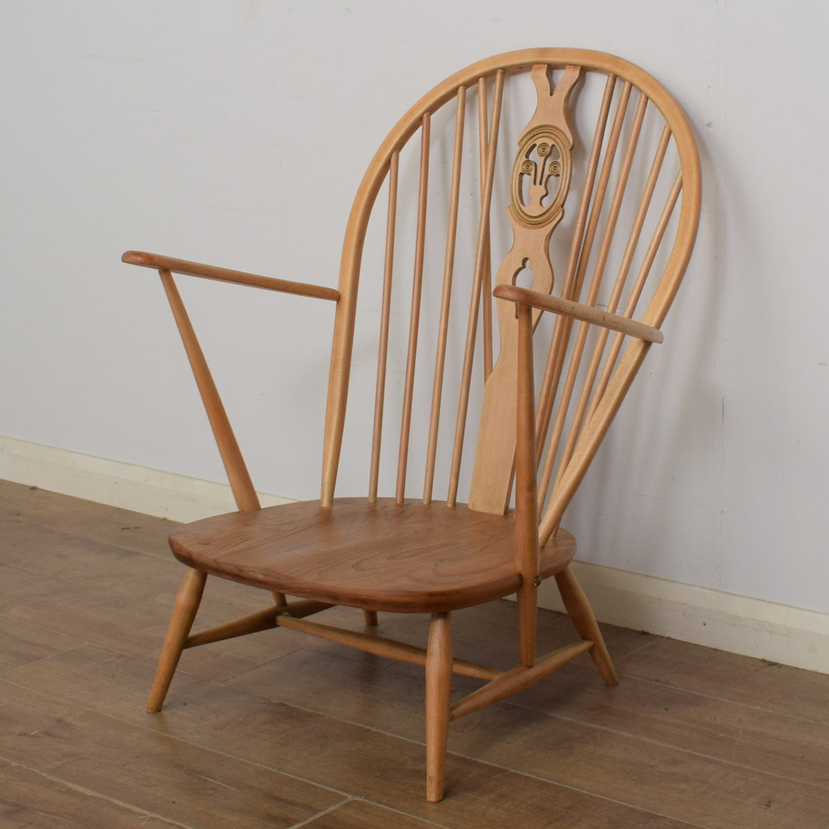 Pair of Ercol Fleur-De-Lys Armchairs