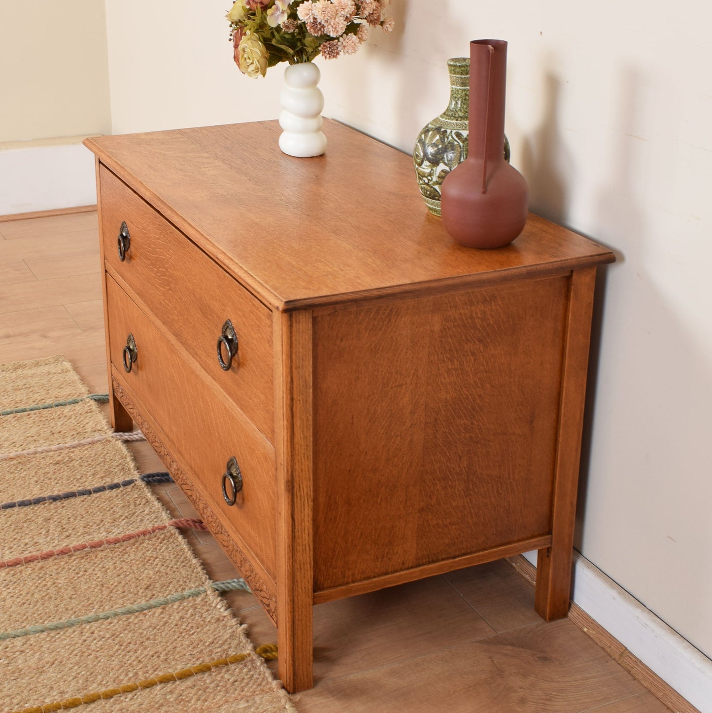 Low Oak Chest of Drawers
