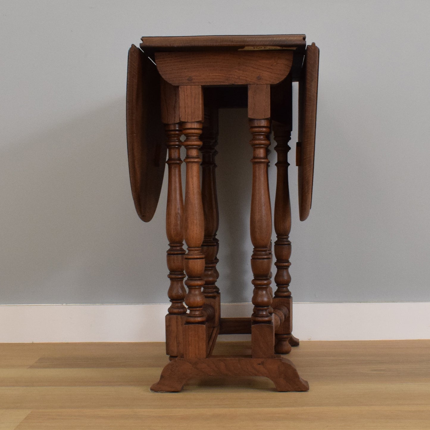 Carved Drop-Leaf Table