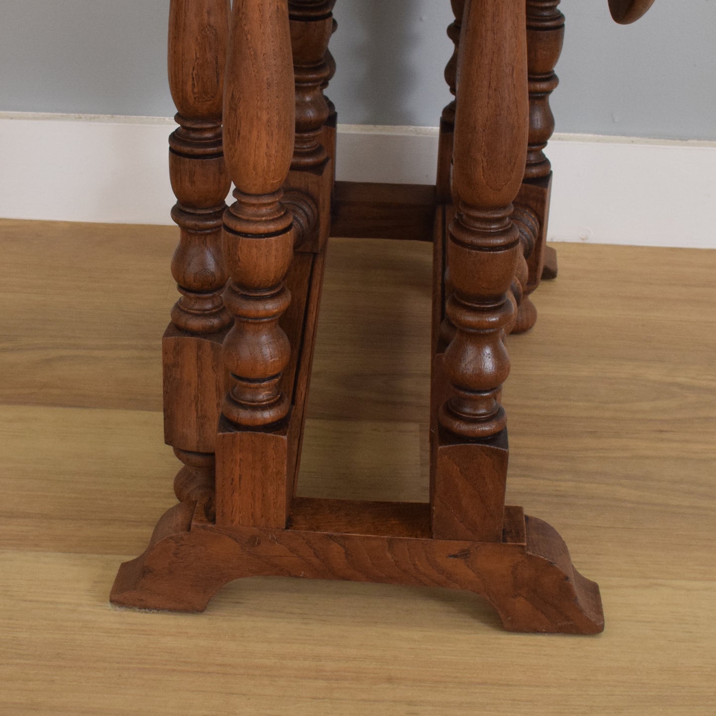 Carved Drop-Leaf Table