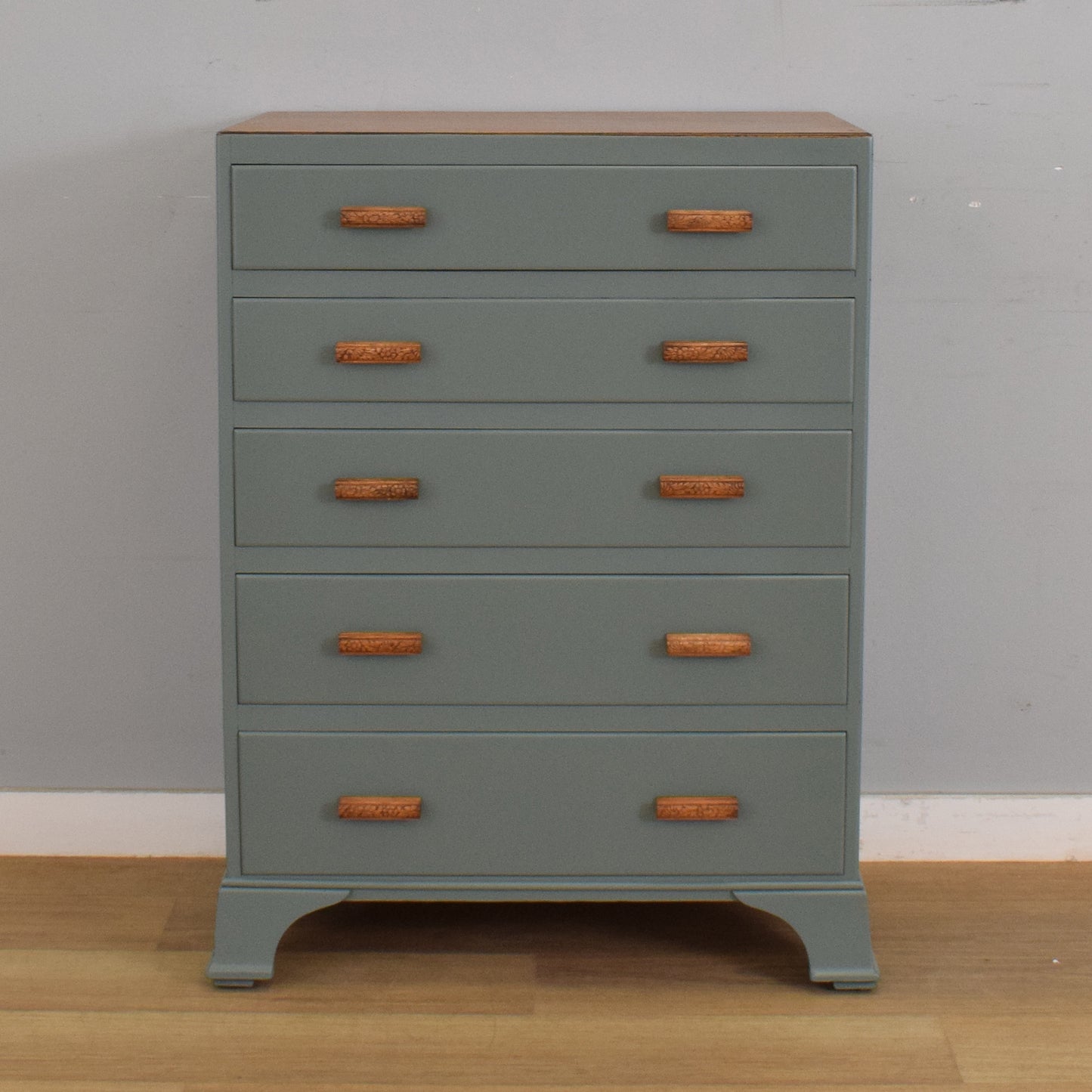 Painted Oak Veneer Chest of Drawers