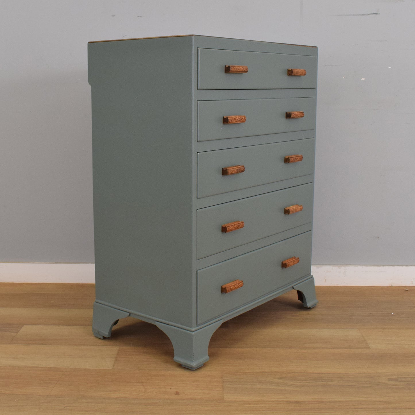 Painted Oak Veneer Chest of Drawers