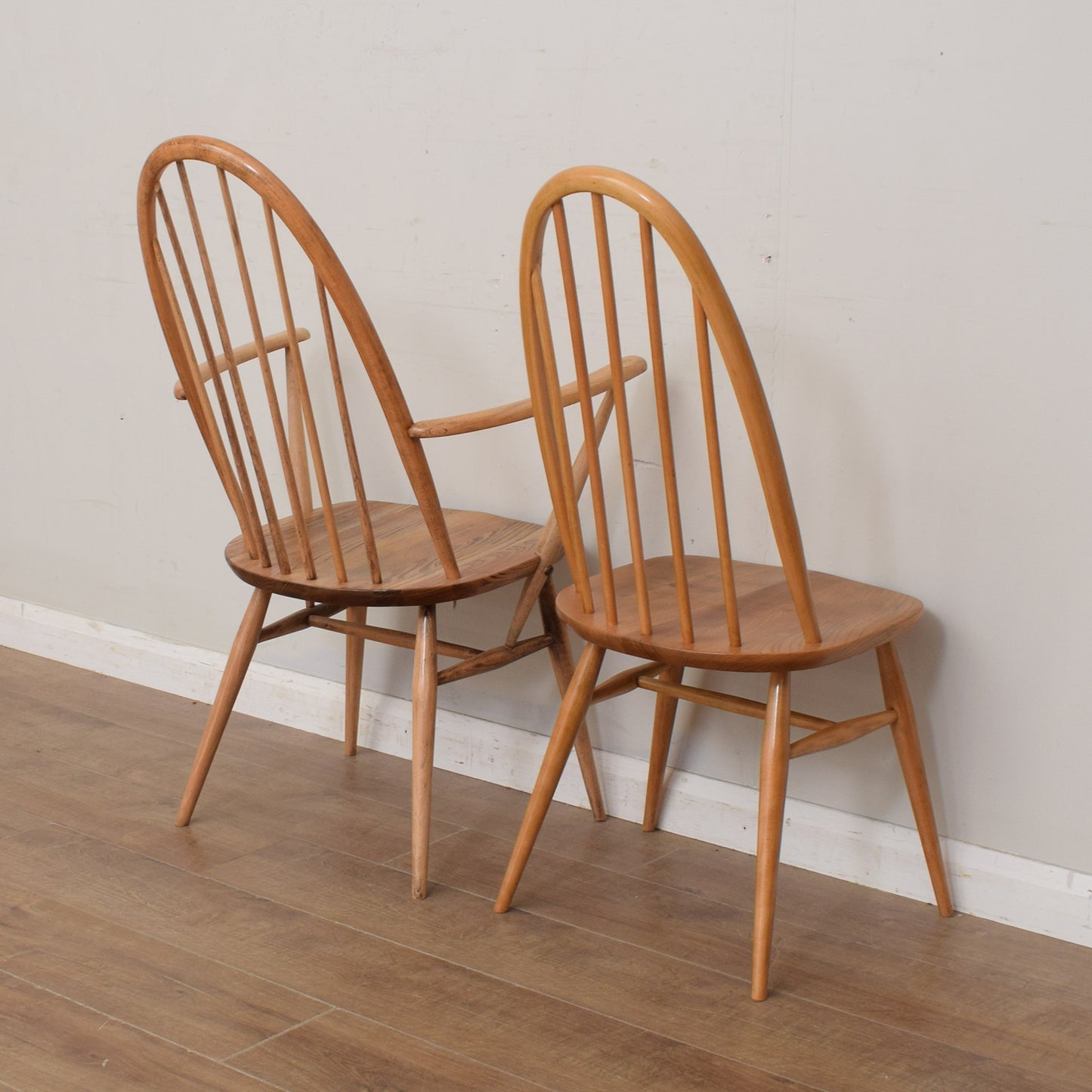 Ercol Windsor Grand Plank Table And 8 Chairs