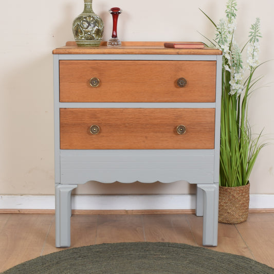 Two Drawer Painted Chest of Drawers