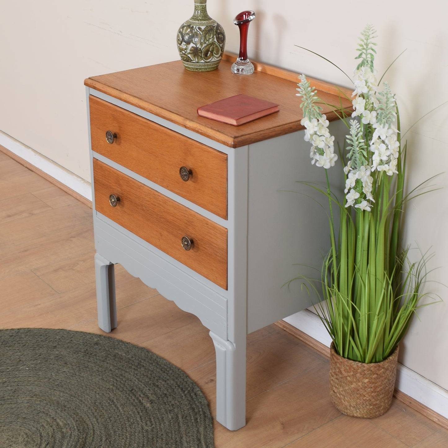 Two Drawer Painted Chest of Drawers