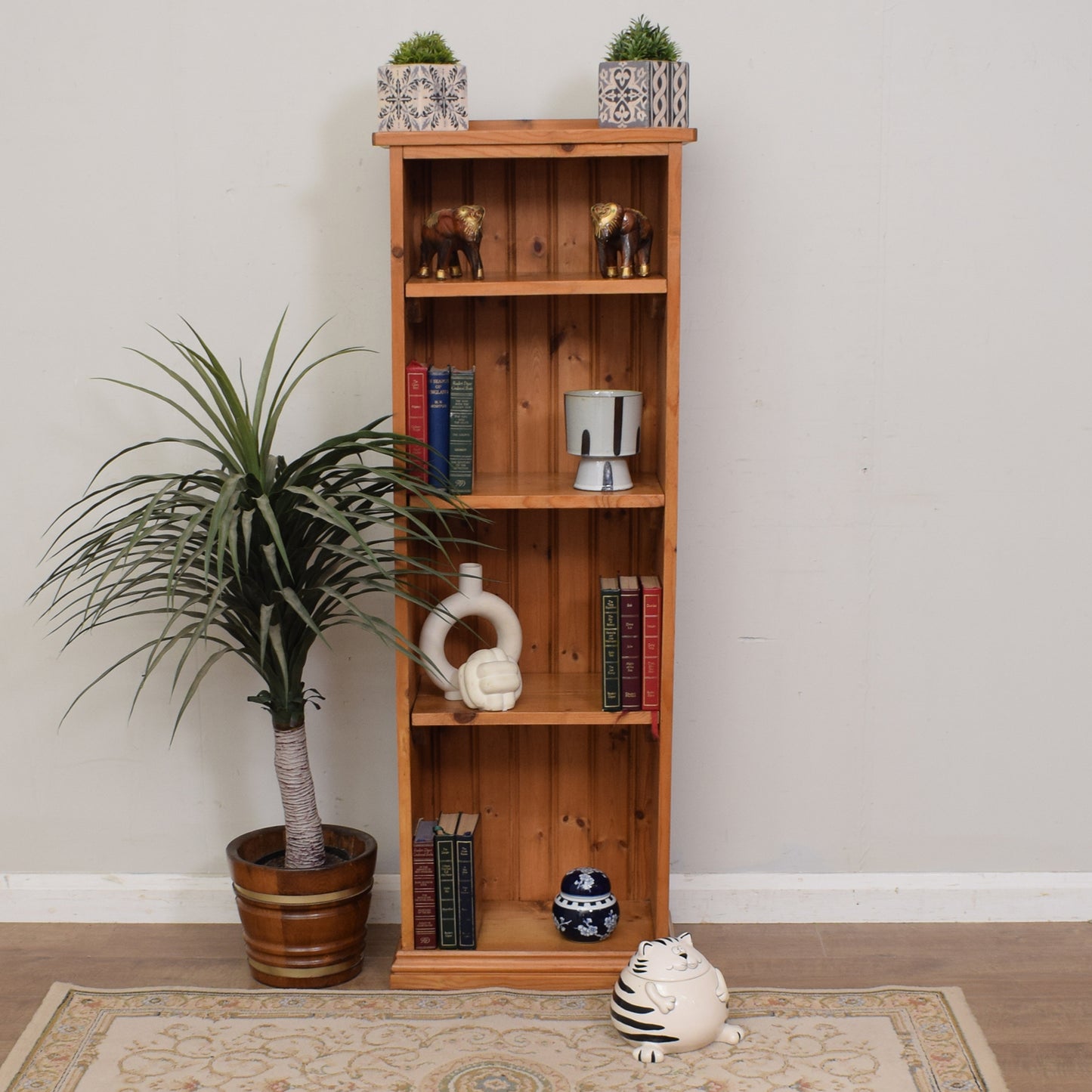 Slim Pine Bookcase