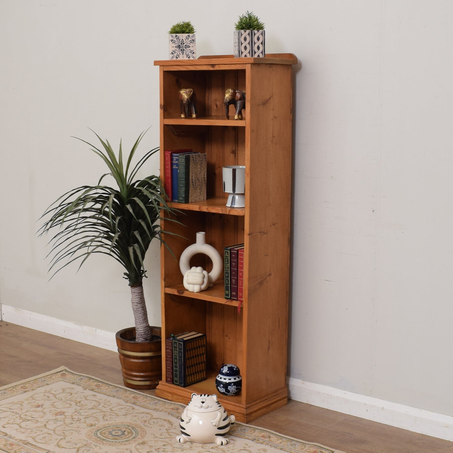 Slim Pine Bookcase