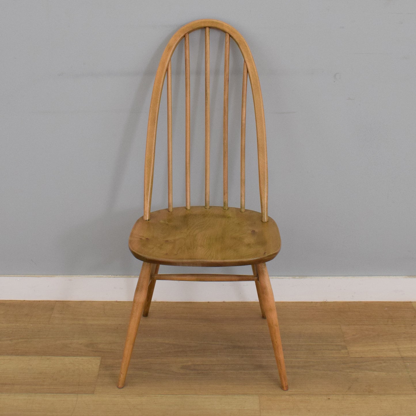 Ercol Trestle Table and Six Windsor Chairs