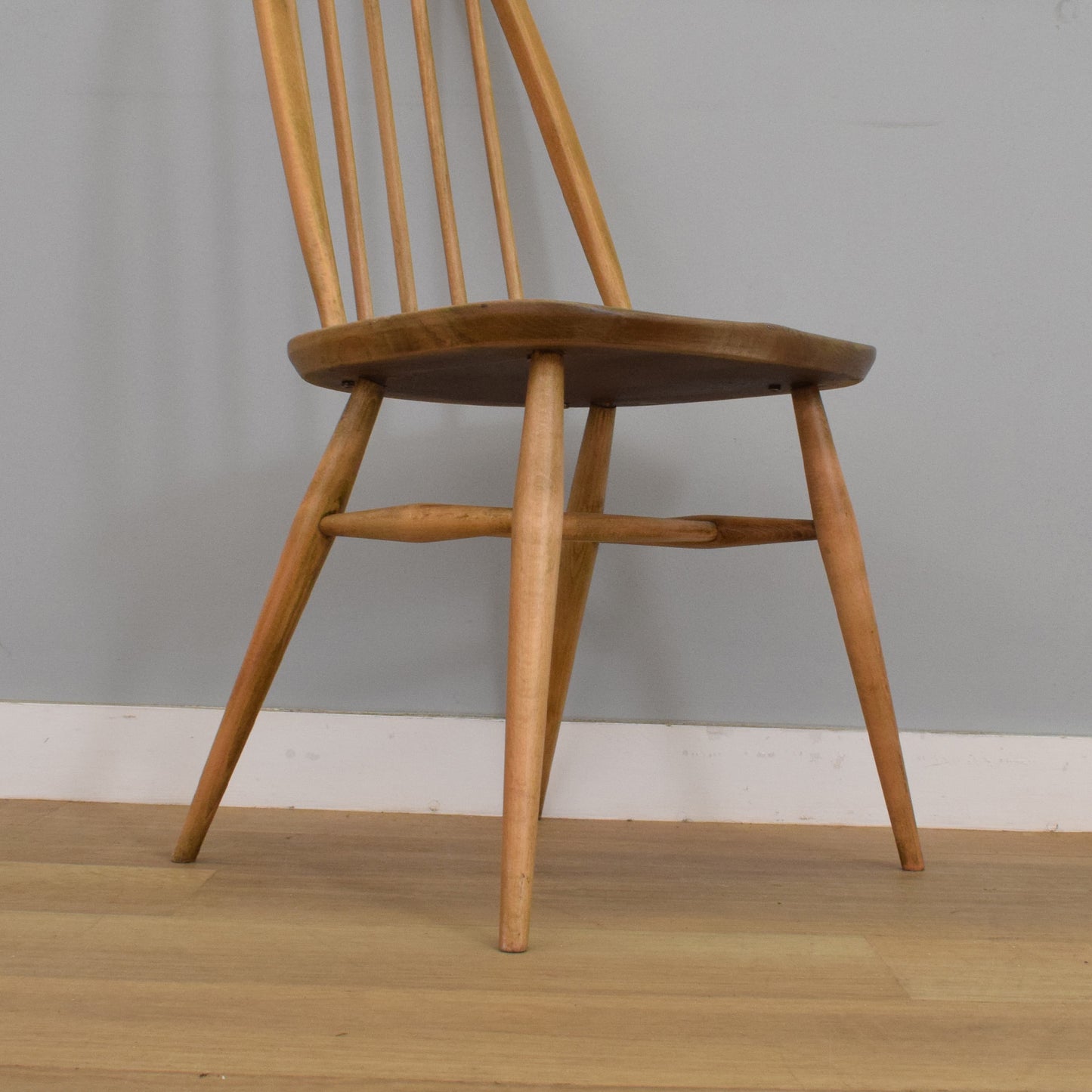 Ercol Trestle Table and Six Windsor Chairs