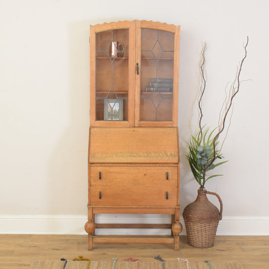 Oak Bureau Bookcase