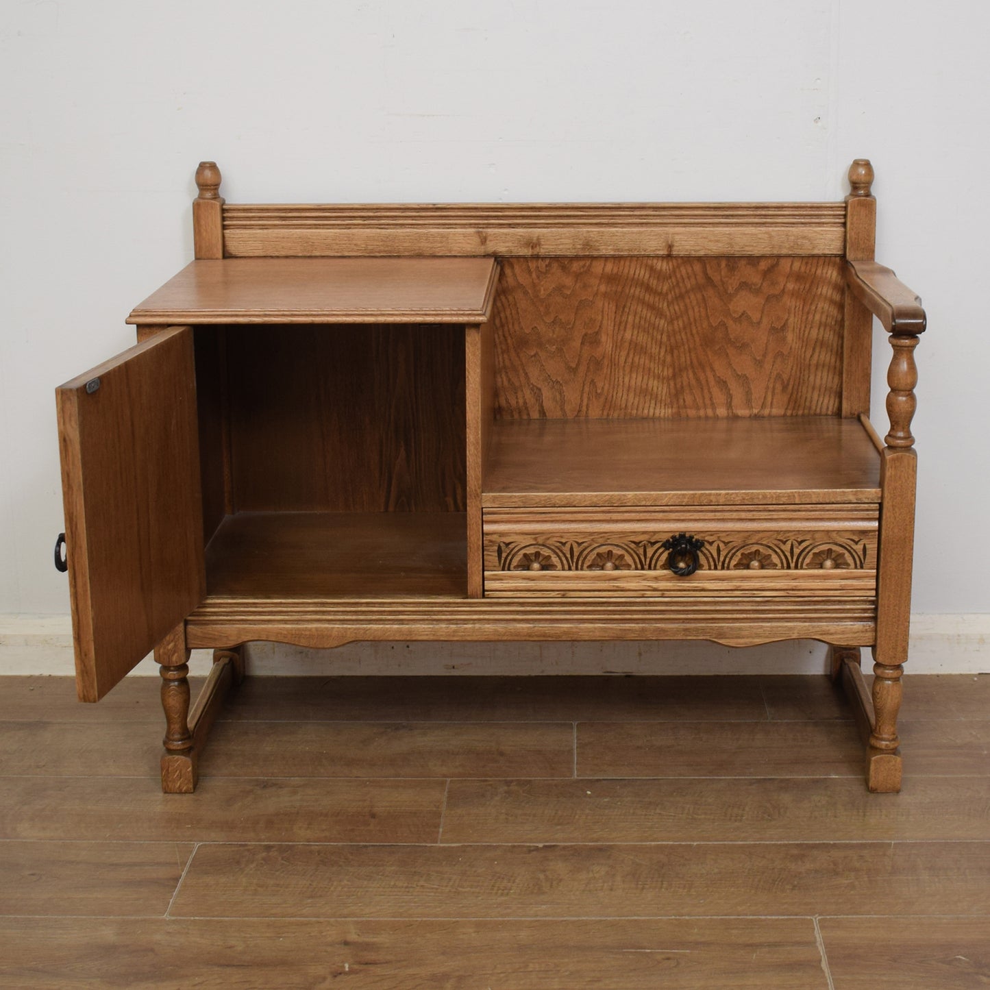 Oak Telephone Seat