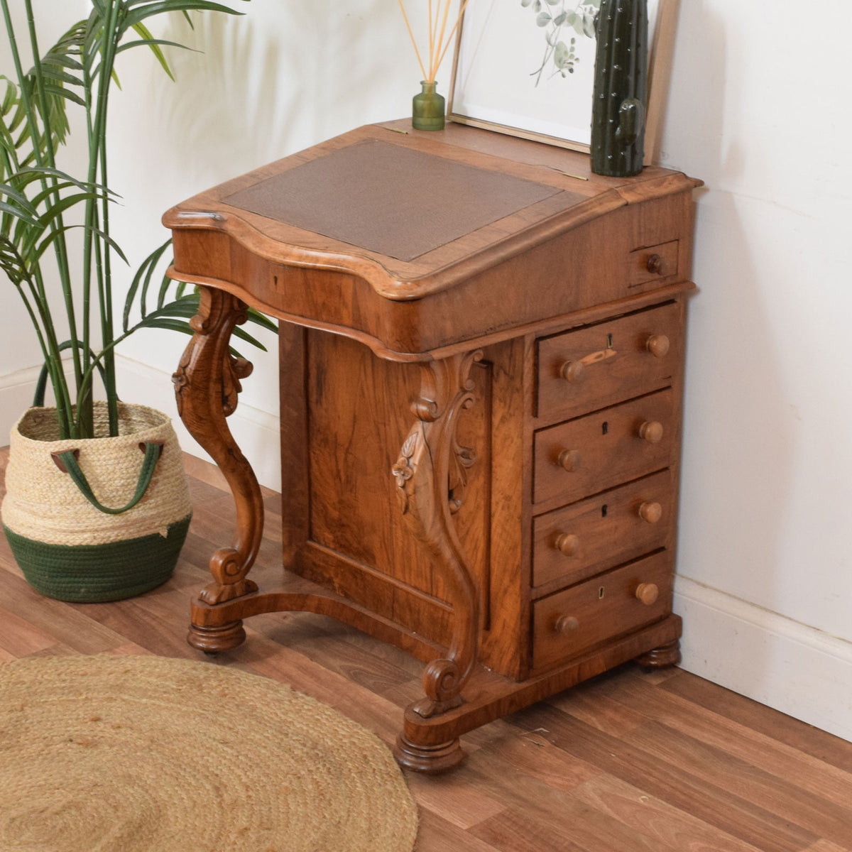 Carved Davenport Desk